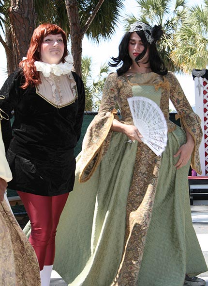 AIFL fashion design student Victoria Gil De Lamadrid is showing her own design created in Costume Concept class for the Renaissance Festival